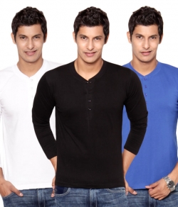 Pack Of 3 Henley T Shirts